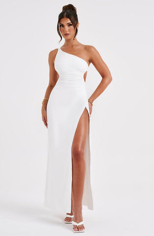 Alecia Maxi Graceful Dress - White