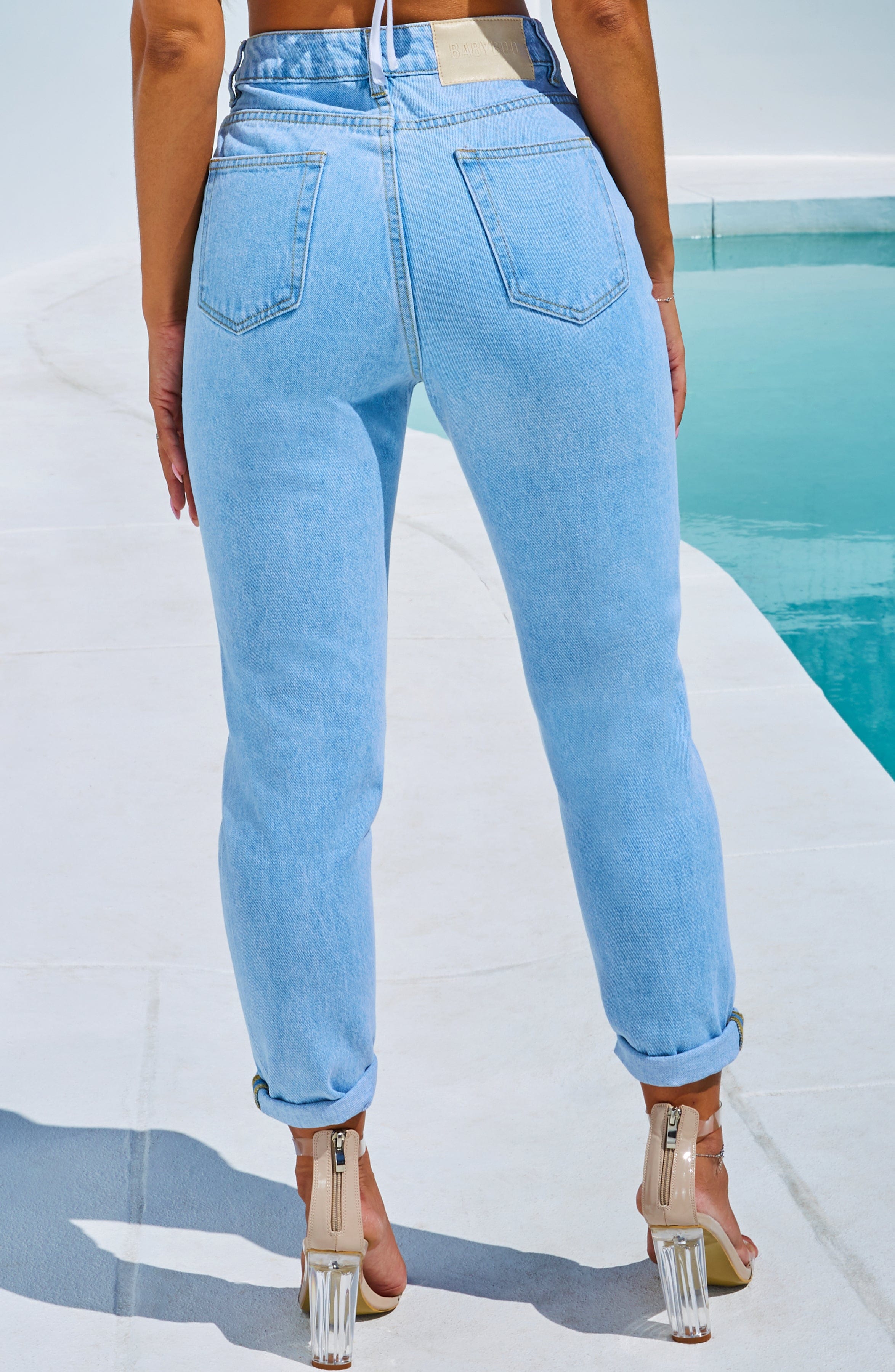 Ali Boyfriend Jeans Trendy - Light Blue