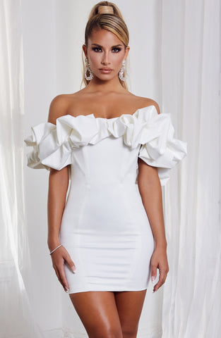 Allie Mini Graceful Dress - White