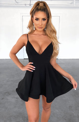 Amanda Mini Graceful Dress - Black