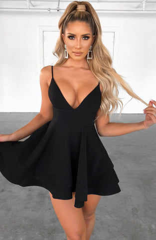 Amanda Mini Graceful Dress - Black