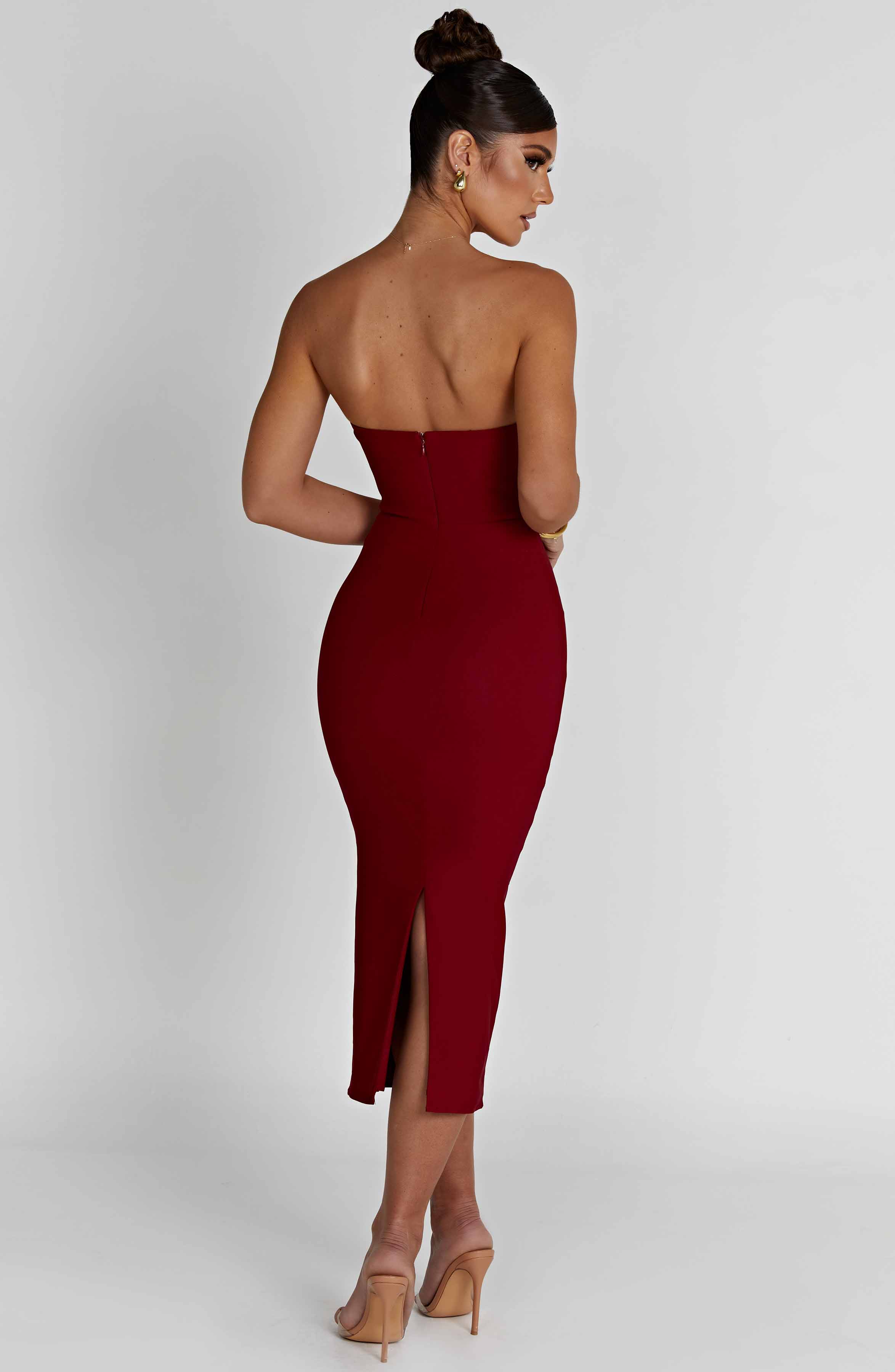 Amore Midi Graceful Dress - Red