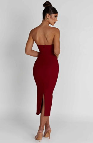 Amore Midi Graceful Dress - Red