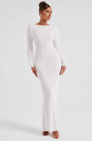 Anastassia Maxi Graceful Dress - Ivory