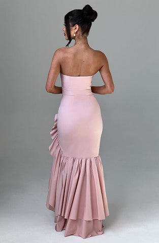 Angelina Maxi Graceful Dress - Blush