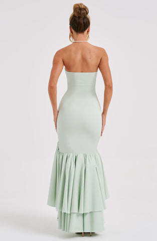 Angelina Maxi Graceful Dress - Sage