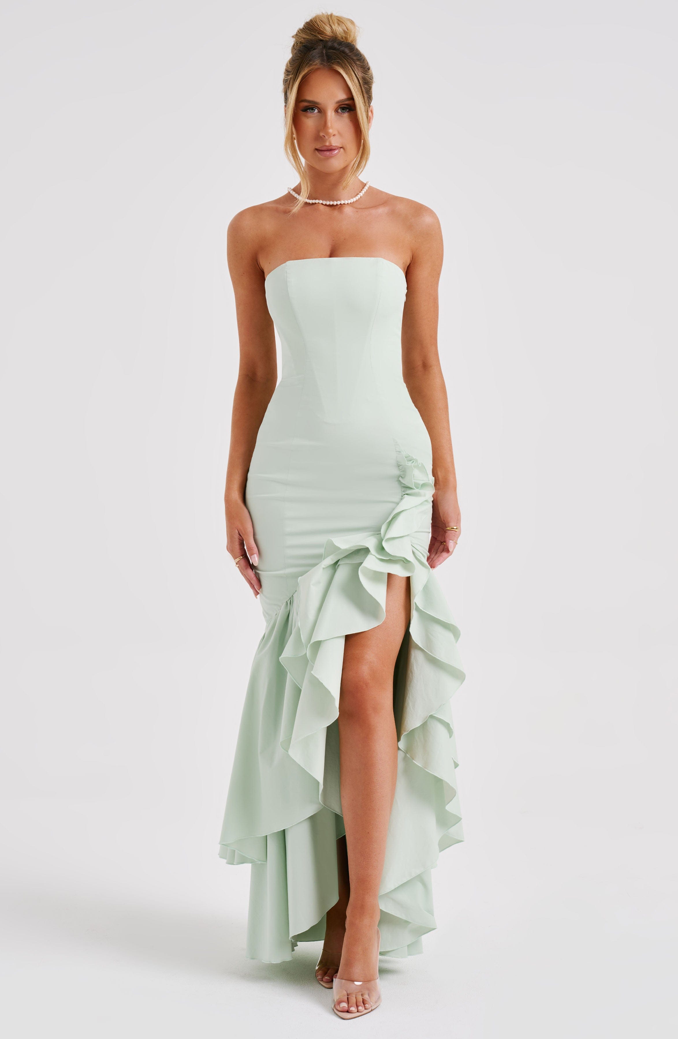 Angelina Maxi Graceful Dress - Sage