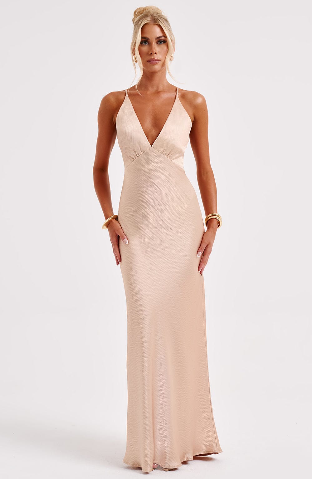 Anja Maxi Graceful Dress - Champagne