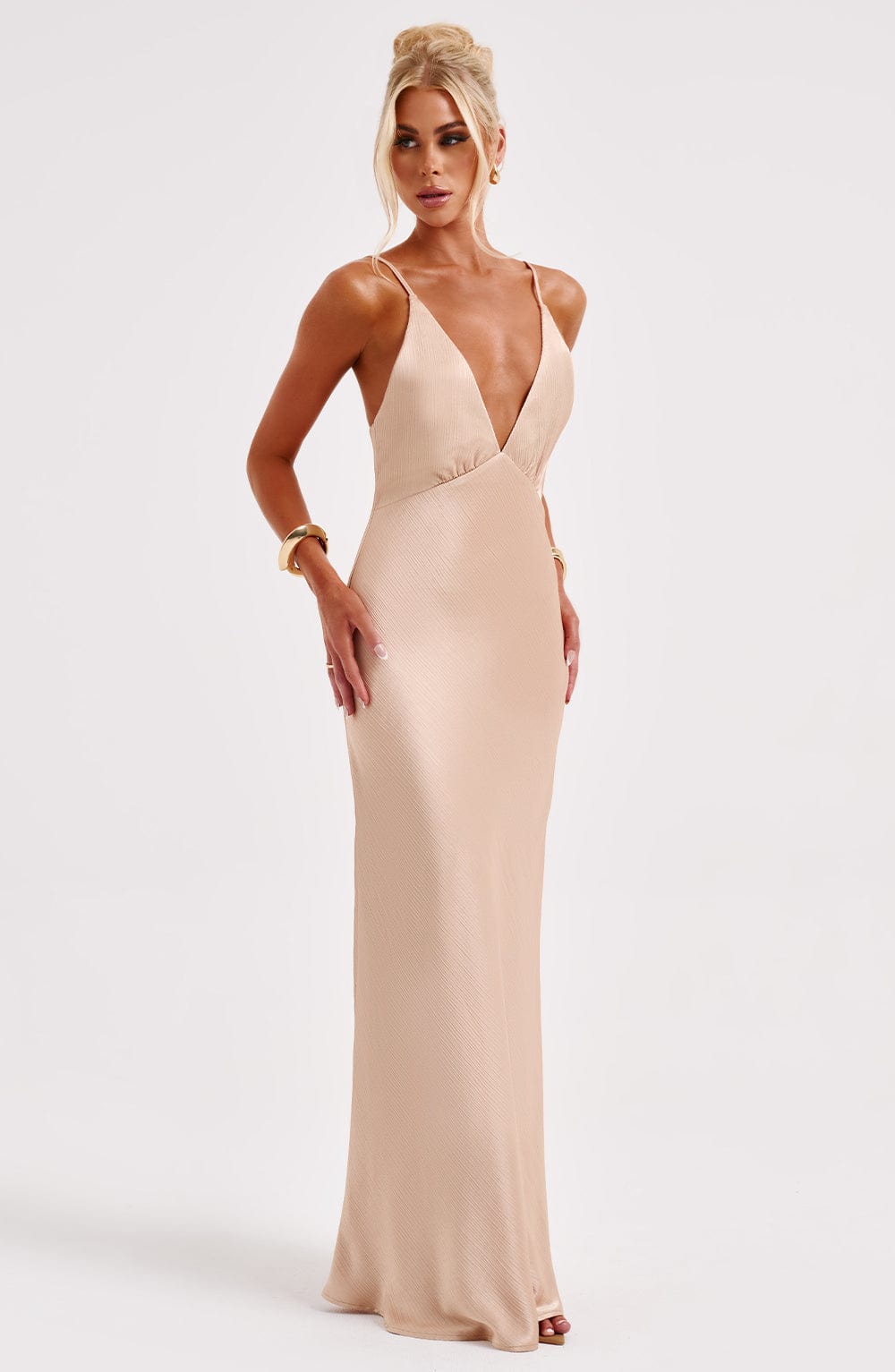 Anja Maxi Graceful Dress - Champagne