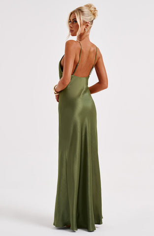 Anja Maxi Graceful Dress - Khaki