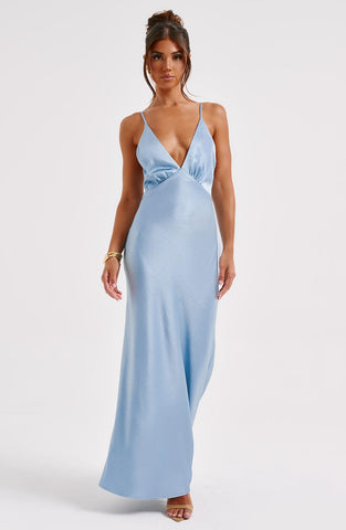 Anja Maxi Graceful Dress - Turquoise