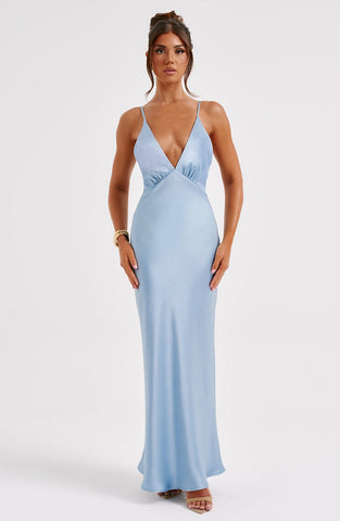 Anja Maxi Graceful Dress - Turquoise