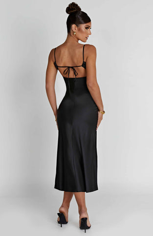 Ardelle Midi Graceful Dress - Black