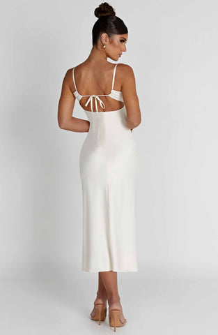 Ardelle Midi Graceful Dress - Ivory