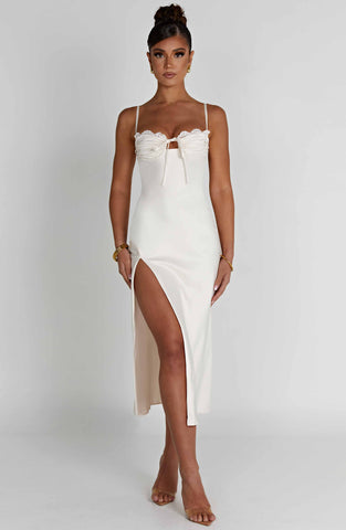 Ardelle Midi Graceful Dress - Ivory