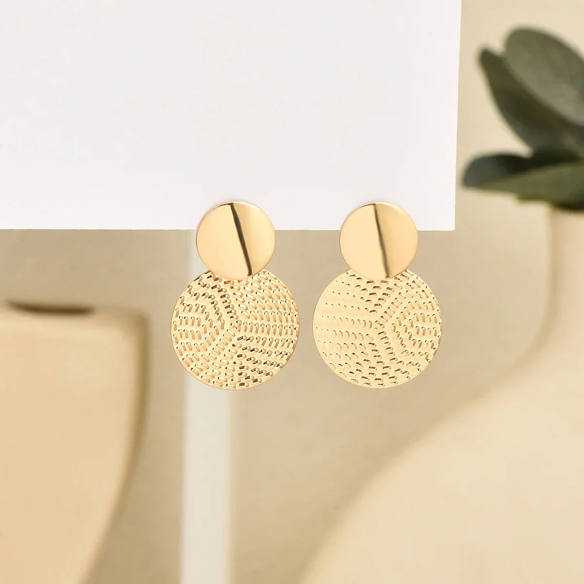 Bohemia Trendy Geometric Metal Round Earrings Wedding Earring