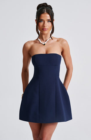 Asha Mini Graceful Dress - Navy