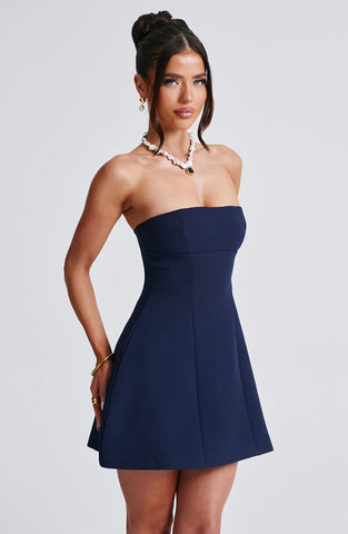 Asha Mini Graceful Dress - Navy