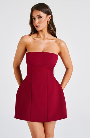 Asha Mini Graceful Dress - Wine