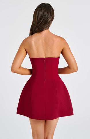 Asha Mini Graceful Dress - Wine