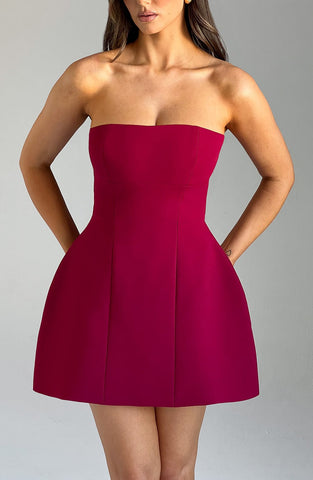 Asha Mini Graceful Dress - Wine