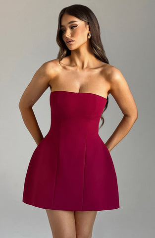 Asha Mini Graceful Dress - Wine