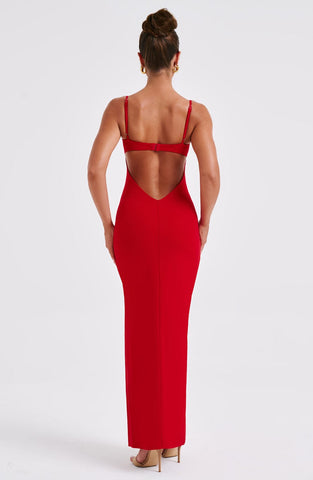 Asteria Maxi Graceful Dress - Red