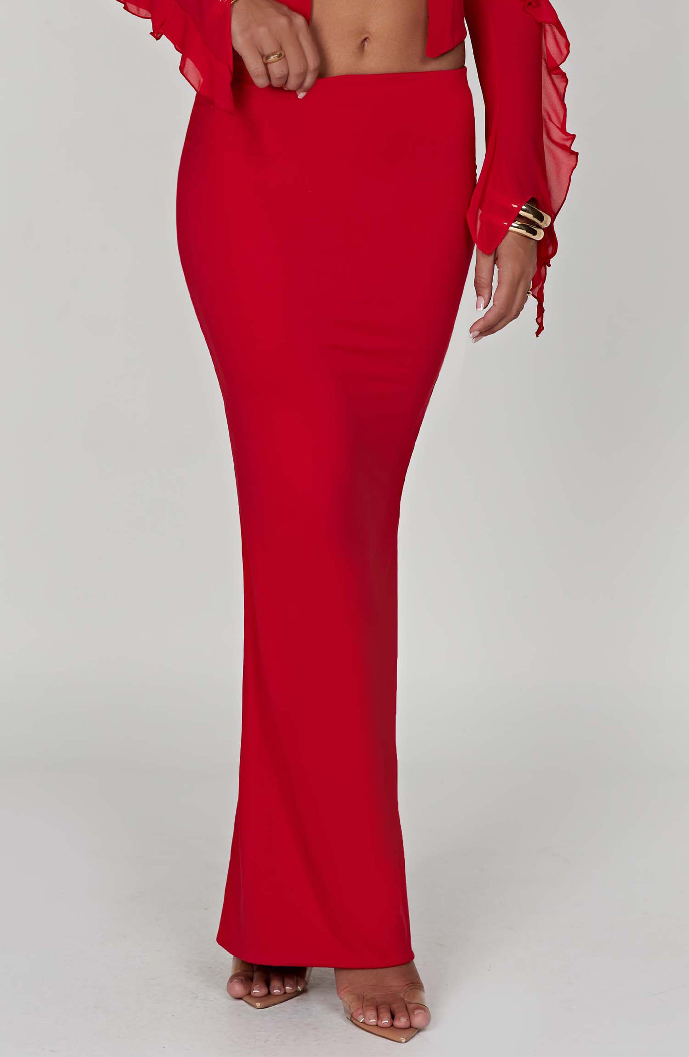 Astrid Maxi Graceful Skirt - Red