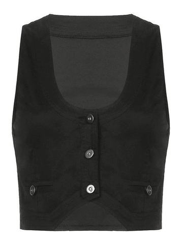 Button Front Corset Top