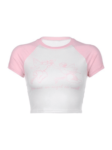 Cherubic Raglan Sleeve Crop Top