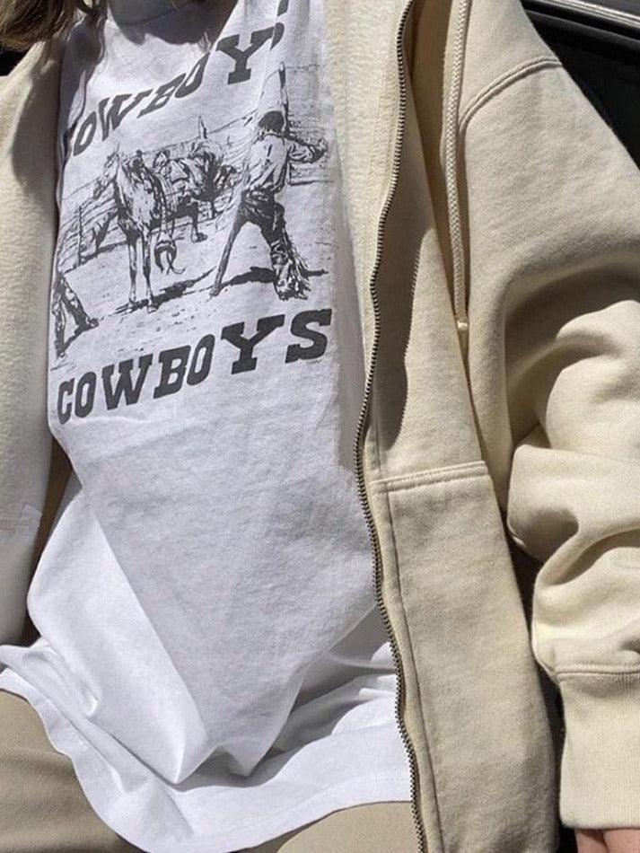 Cowboy Letter Print Tee