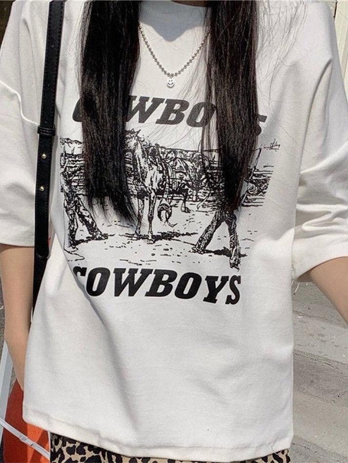 Cowboy Letter Print Tee