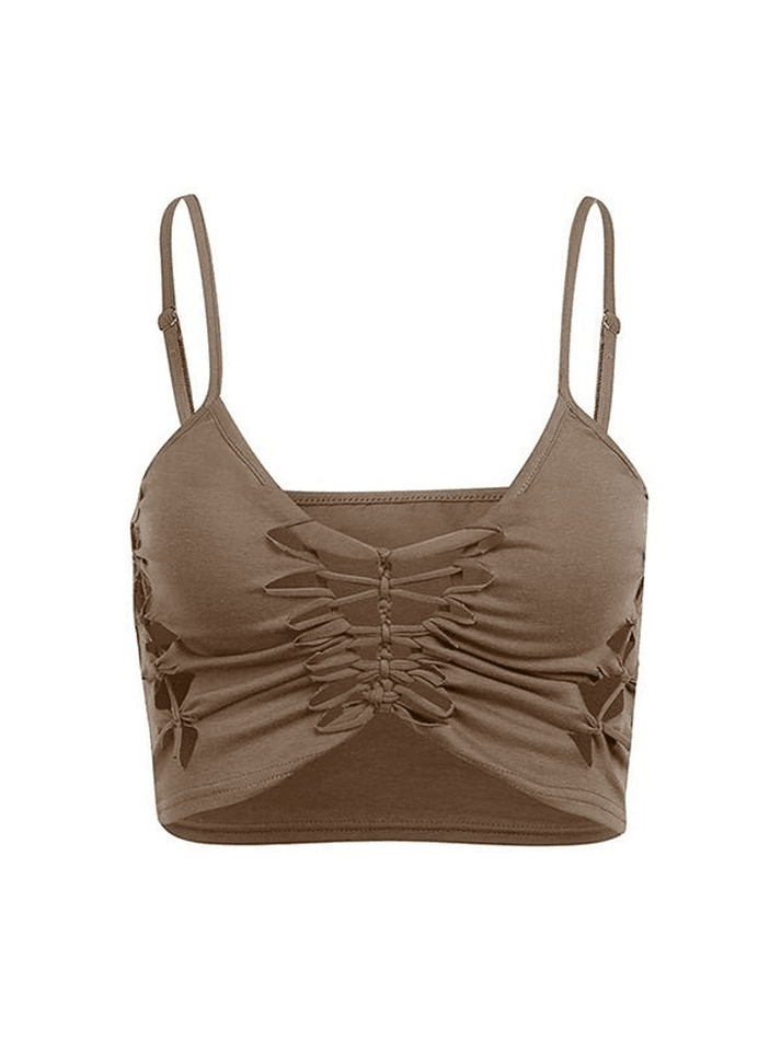 Cutout Butterfly Crop Cami Top