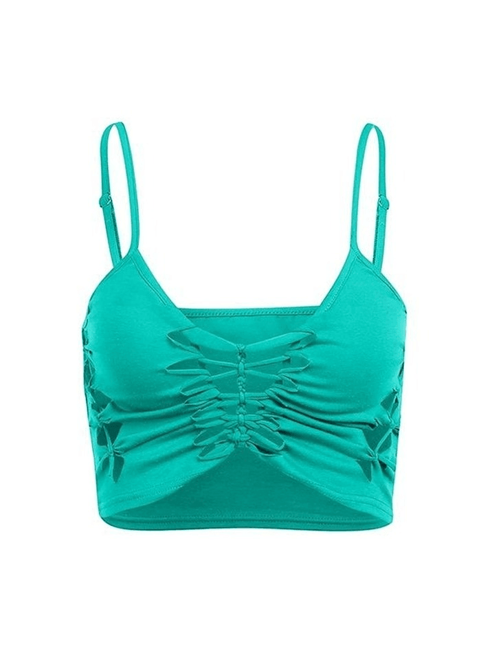 Cutout Butterfly Crop Cami Top