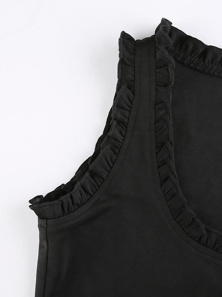 Frill Trim Corset Top