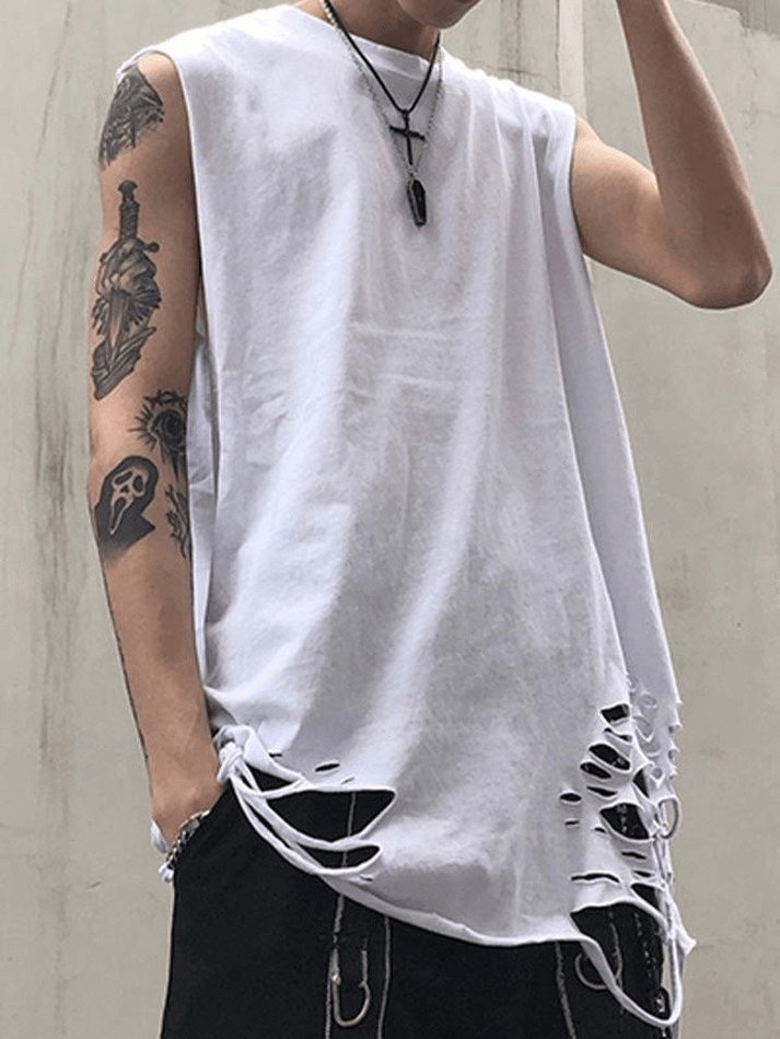 Men's Distressed Vest