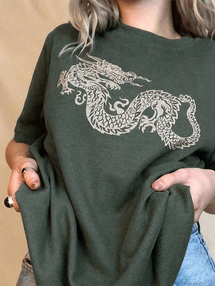 Dragon Printed Short Sleeve Tee